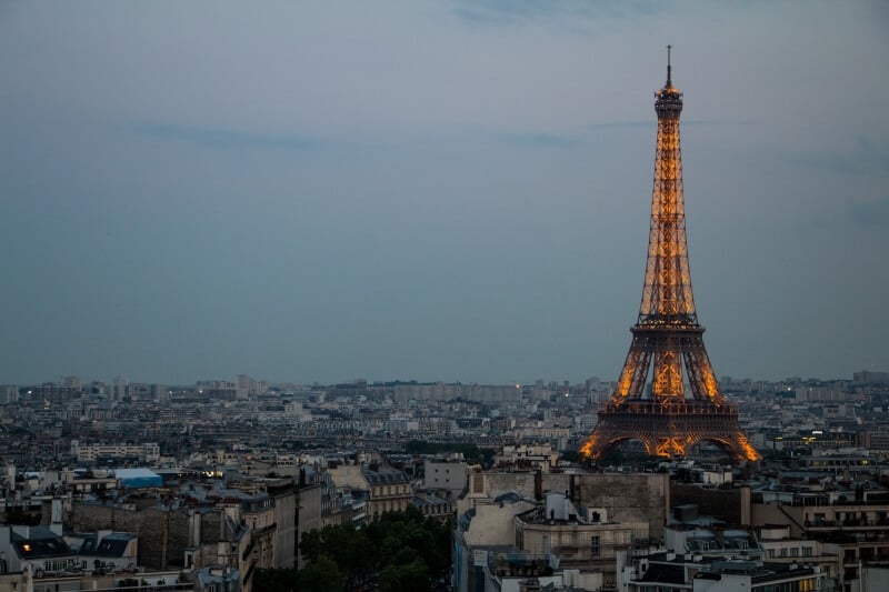 埃菲尔铁塔和巴黎城市景观